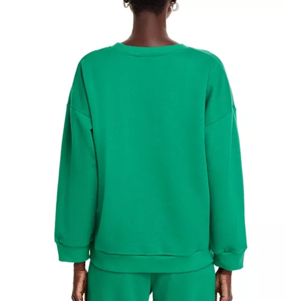 Aqua x Kerri Rosenthal Crewneck Heart Patch Sweatshirt. Size XXL. - Picture 3 of 4